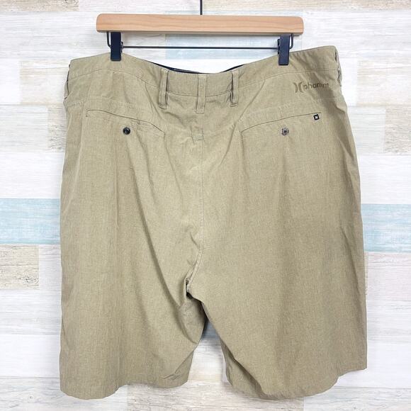 Hurley Phantom Walk Shorts Khaki Beige 9.5" Inseam Quick Dry Stretch Mens 40 - Picture 4 of 8